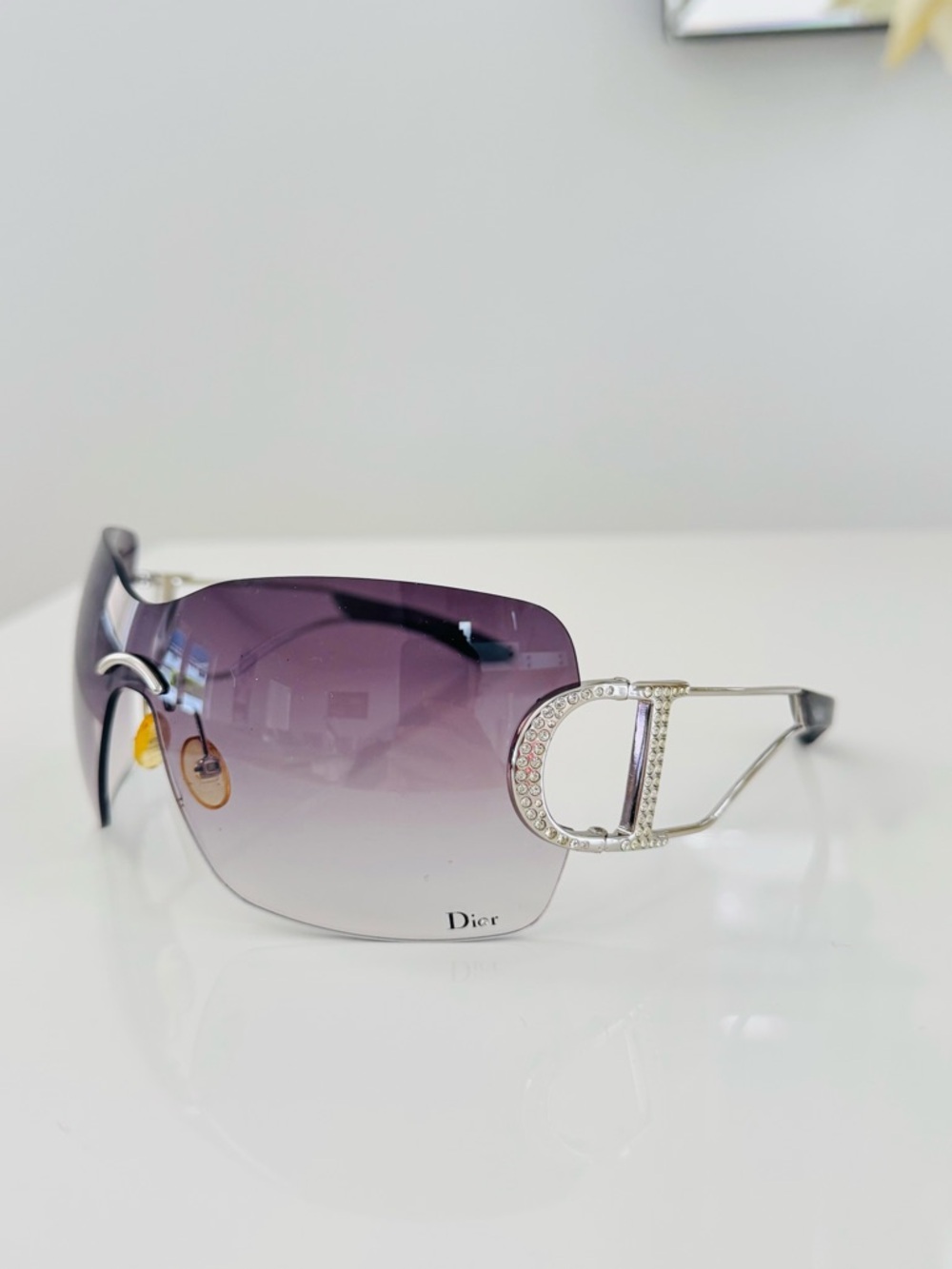 RARE π¦ Authentic DIOR rimless Diorly 1 Swarovski sunglasses - Picture 2 of 9